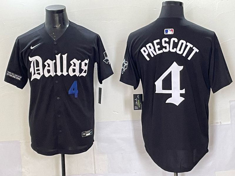 Men 2025 Nike Dallas Cowboys #4 Prescott Black 5th generation Joint Name Limited NFL Jersey 07->dallas cowboys->NFL Jersey
